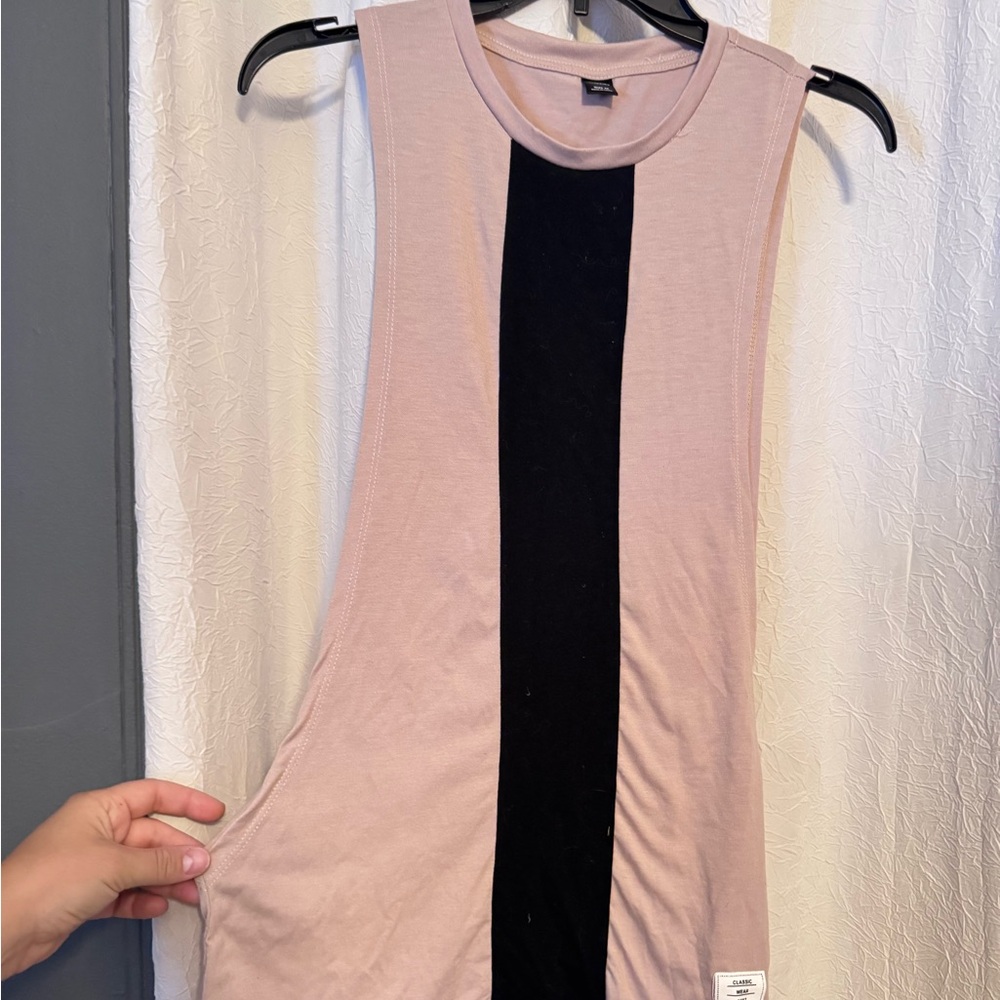 Classic Women's Muscle Tee in Pink and Black